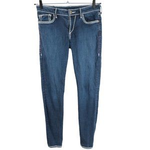 True Religion Casey Low Rise Super Skinny Jeans Woman's Size 28 Dark Wash